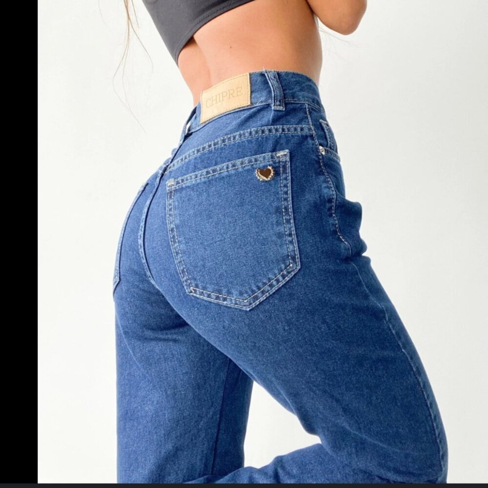 High-Rise Women's Blue Jeans - Chipre